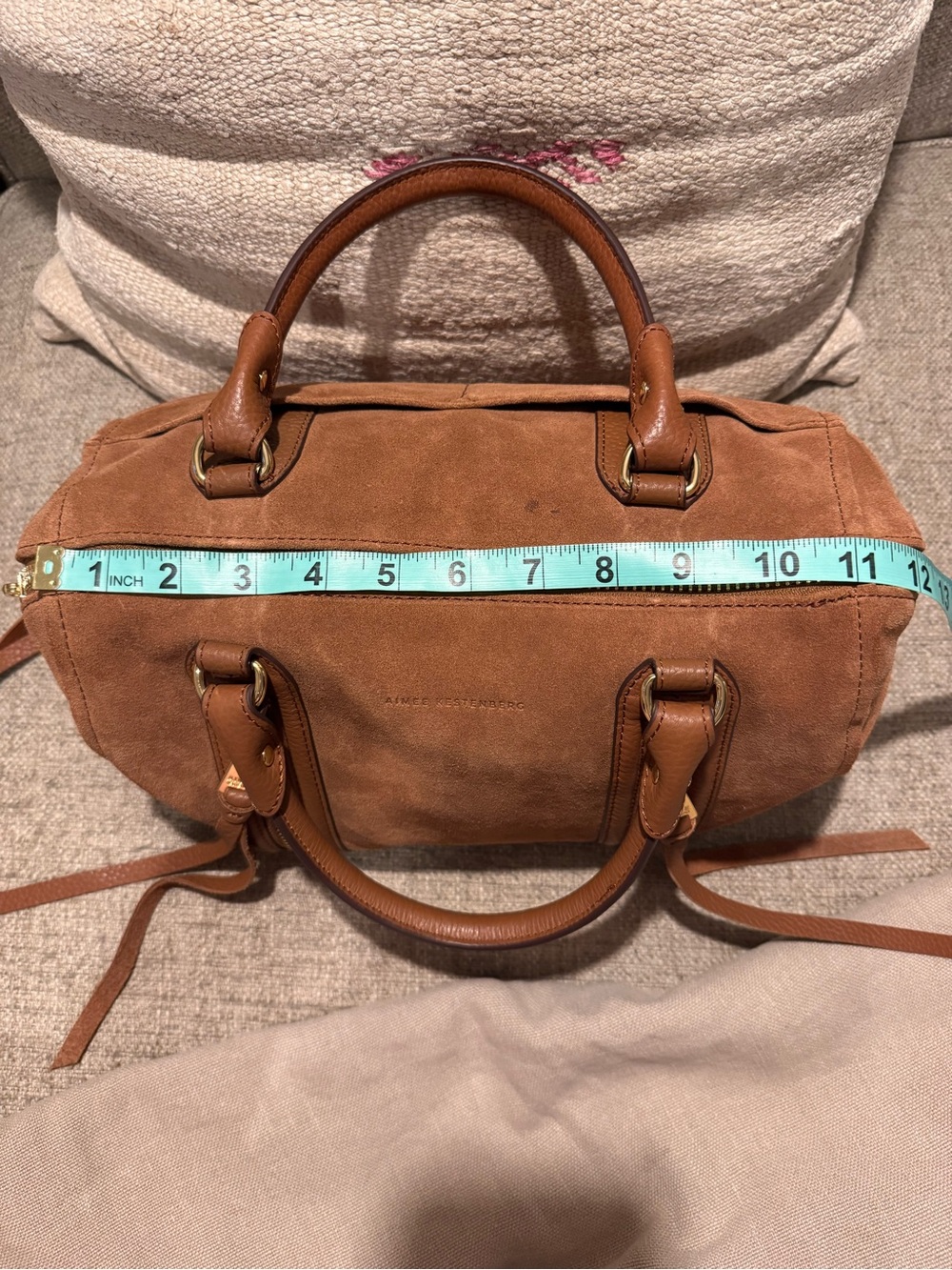 Aimee Kestenberg - Suede & Leather Satchel - Brown - Picture 11 of 16